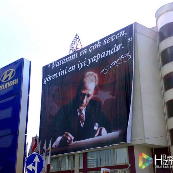 vinil baskı atatürk posteri